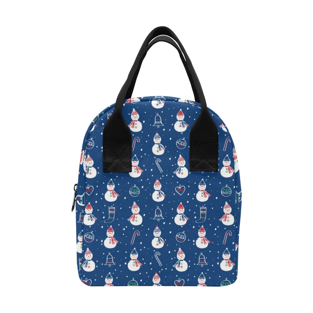 Snowman Print Design LKS306 Insulated Lunch Bag