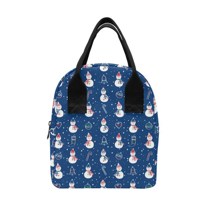 Snowman Print Design LKS306 Insulated Lunch Bag