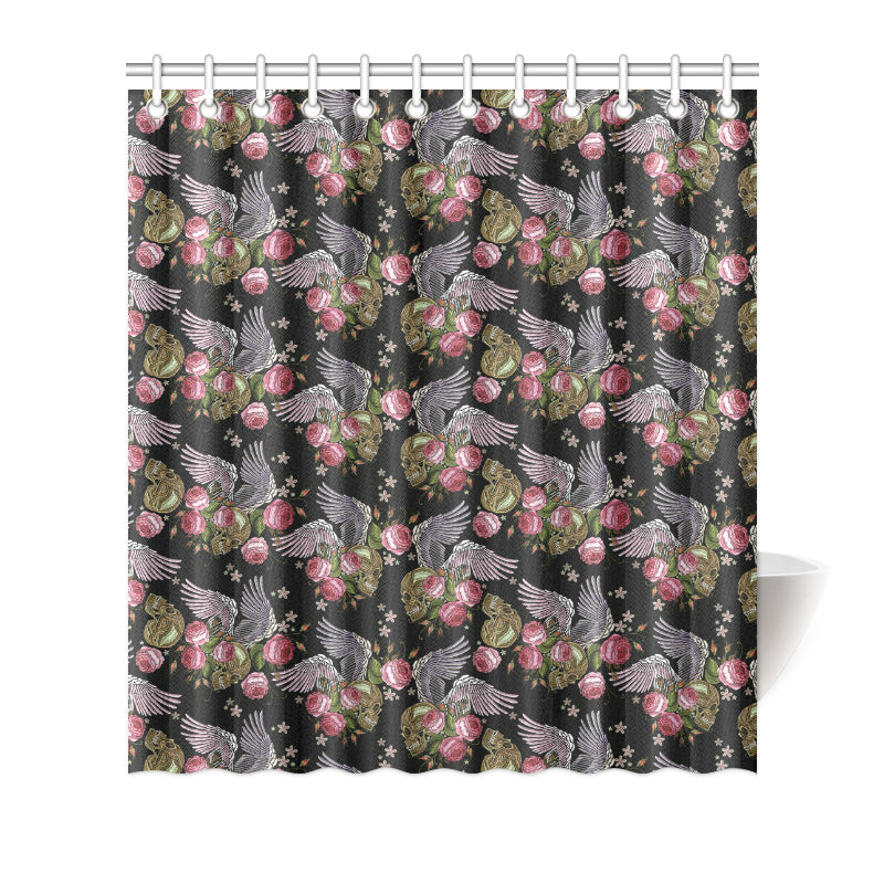 Angel Wings Pattern Print Design 06 Shower Curtain