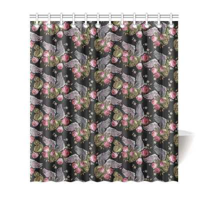 Angel Wings Pattern Print Design 06 Shower Curtain