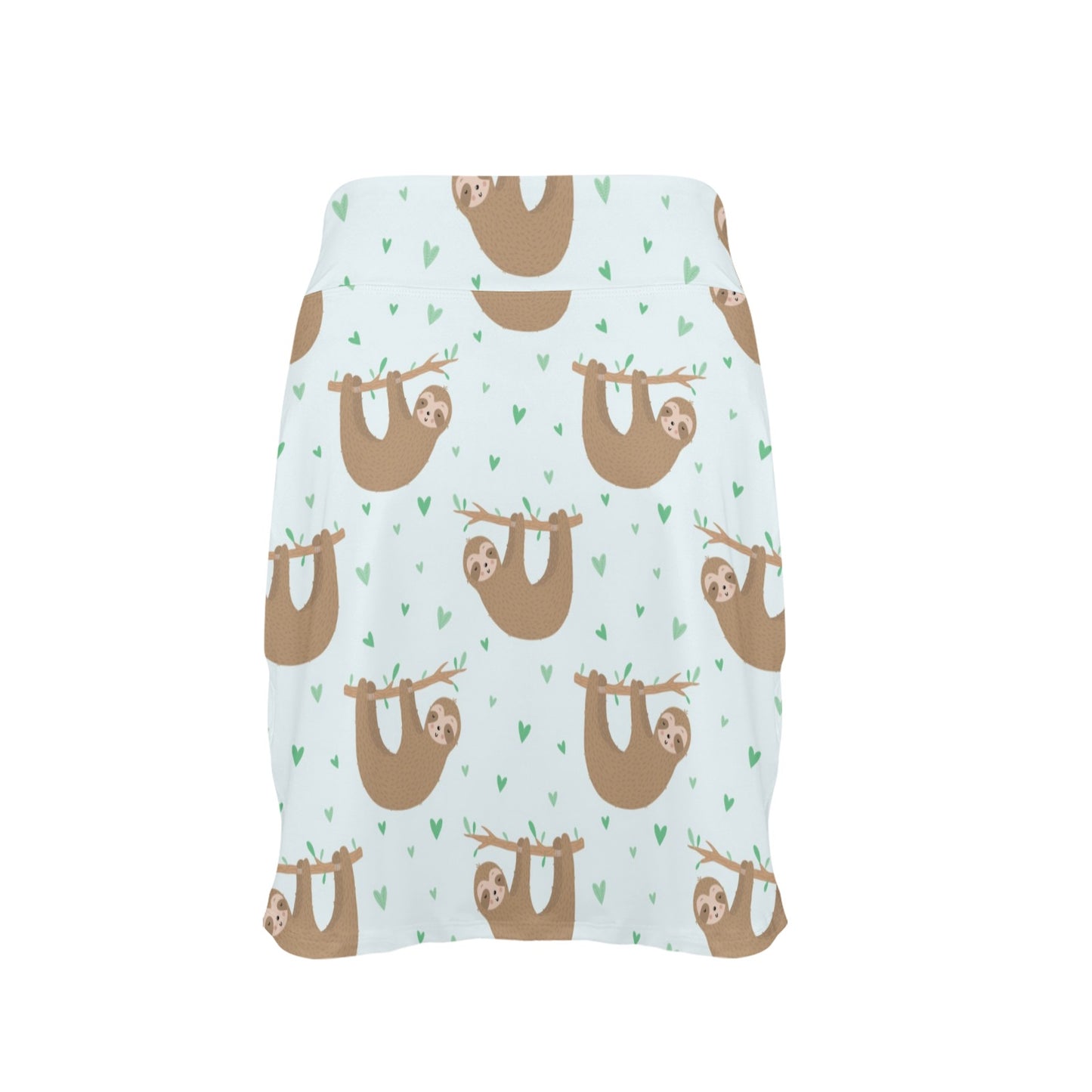 Sloth Print Design LKS308 17" Golf & Pickleball Skort with Pockets