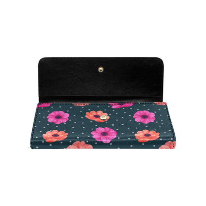 Anemone Pattern Print Design AM08 Women's Trifold Wallet