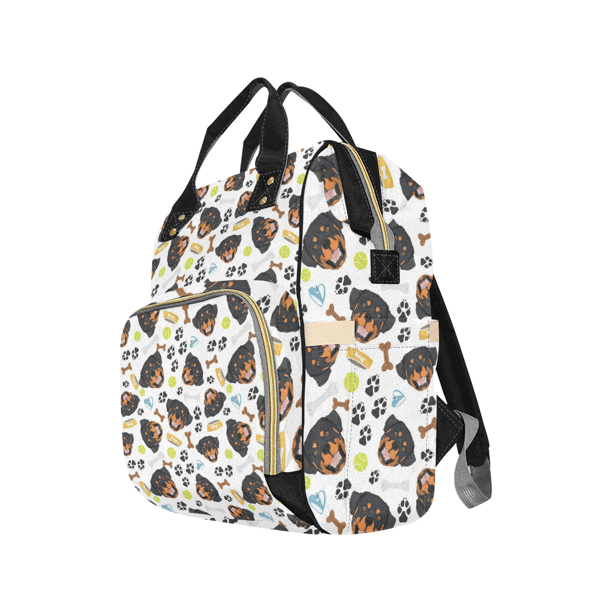 Rottweiler Pattern Print Design A04 Diaper Bag Backpack