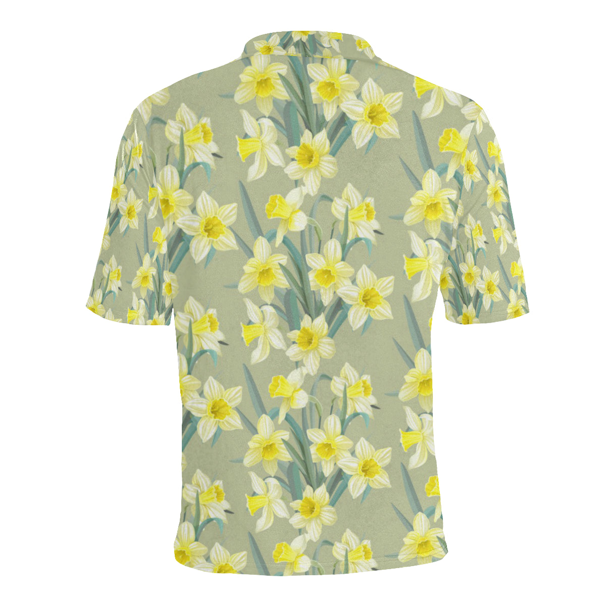 Daffodils Pattern Print Design DF01 Men Polo Shirt