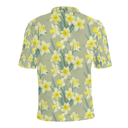 Daffodils Pattern Print Design DF01 Men Polo Shirt