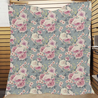 Peony Pattern Print Design PE05 Premium Quilt