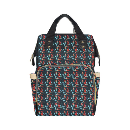 Mermaid Girl Themed Design Print Diaper Bag Backpack