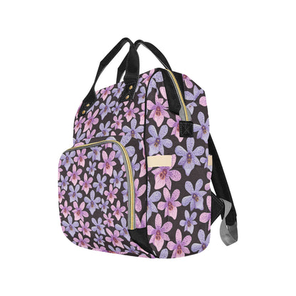 Orchid Pattern Print Design OR08 Diaper Bag Backpack