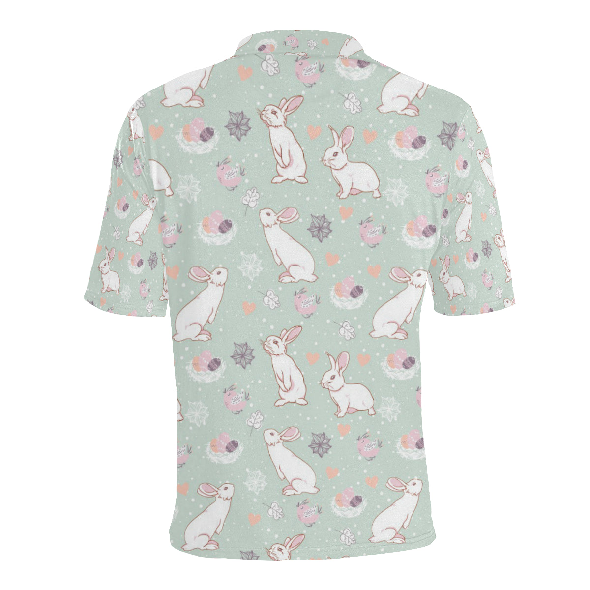 Rabbit Pattern Print Design RB011 Men Polo Shirt