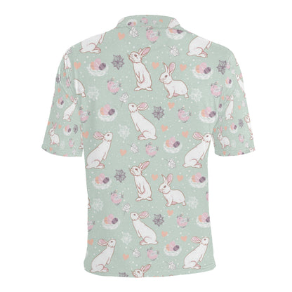 Rabbit Pattern Print Design RB011 Men Polo Shirt