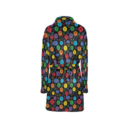 Chakra Pattern Print Design 01 Women's Fleece Robe