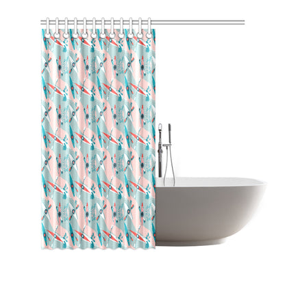 Kayak Pattern Print Design 05 Shower Curtain