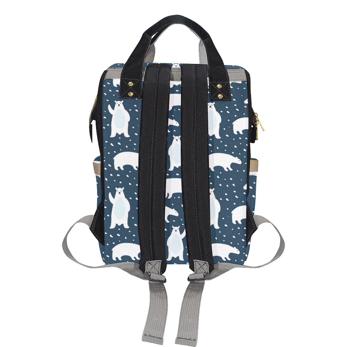 Polar Bear Pattern Print Design A02 Diaper Bag Backpack