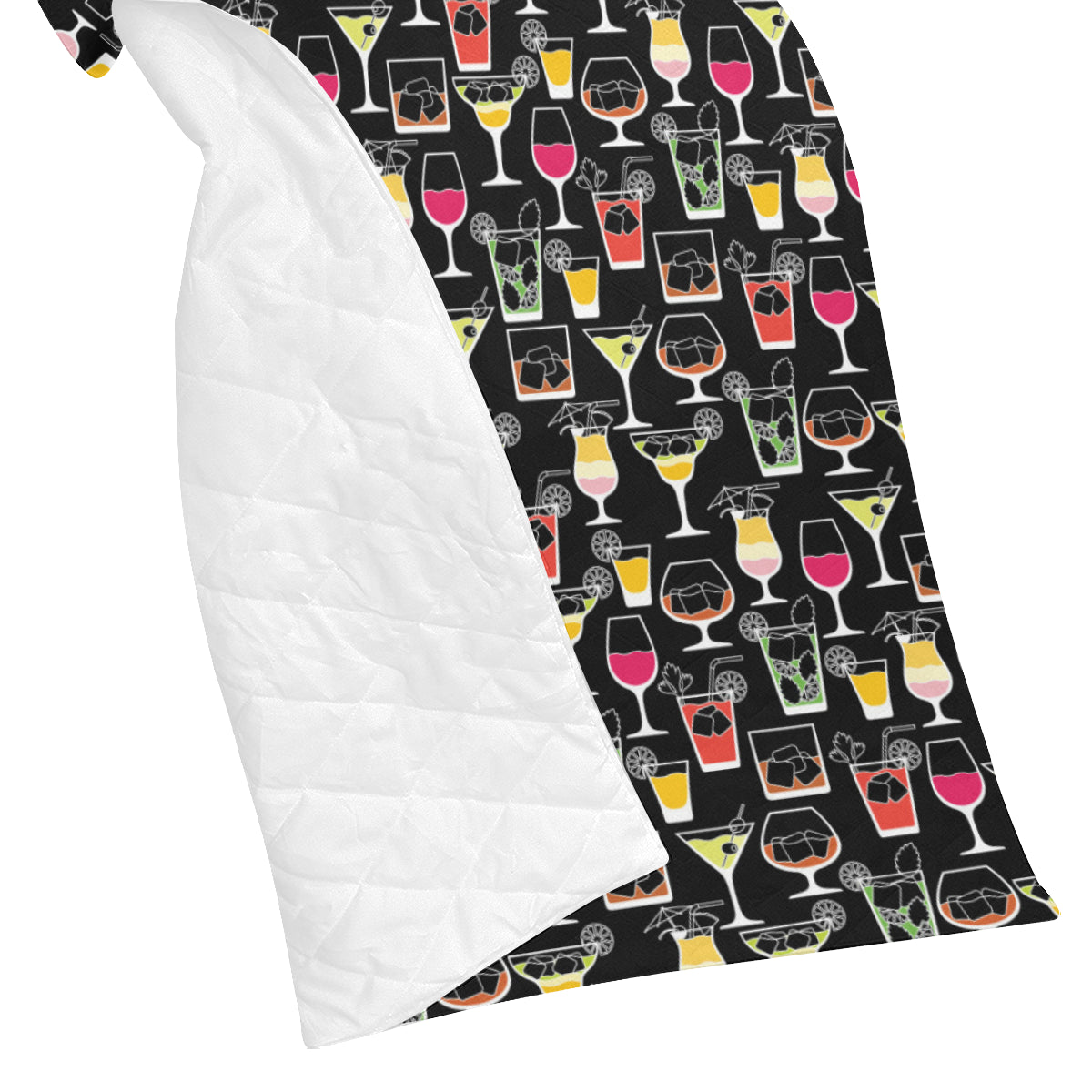 Cocktail Pattern Print Design 01 Premium Quilt