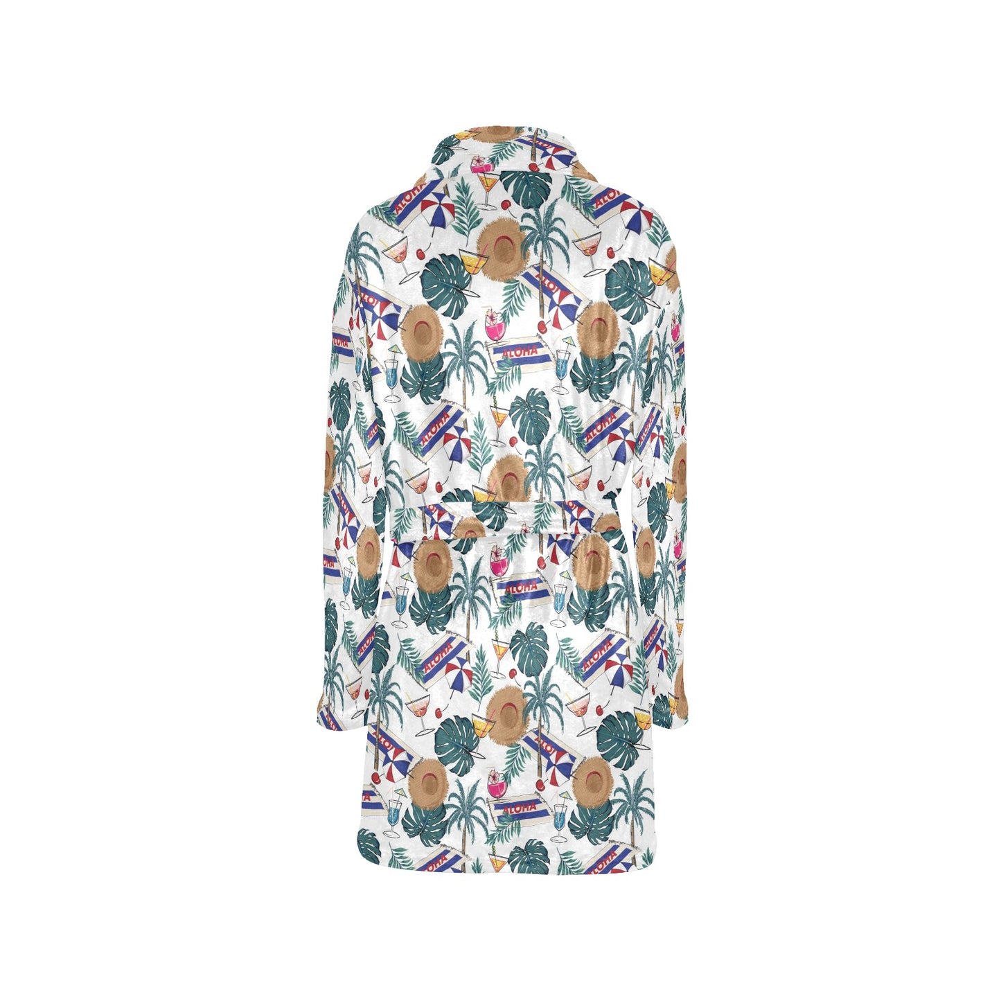Aloha Hawaii Beach Pattern Print Design 04 Women's Fleece Robe