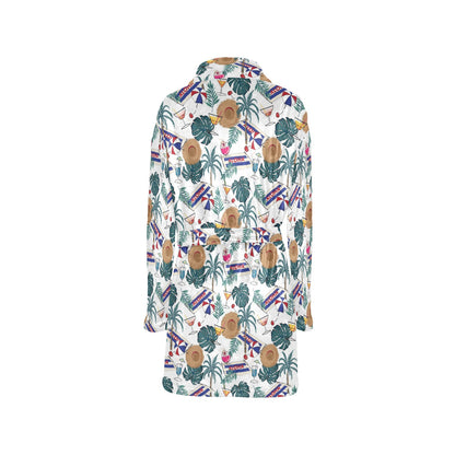 Aloha Hawaii Beach Pattern Print Design 04 Women's Fleece Robe