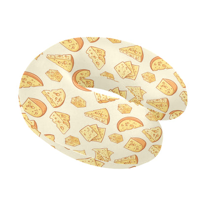 Cheese Pattern Print Design 01 U-Shaped Travel Neck Pillow