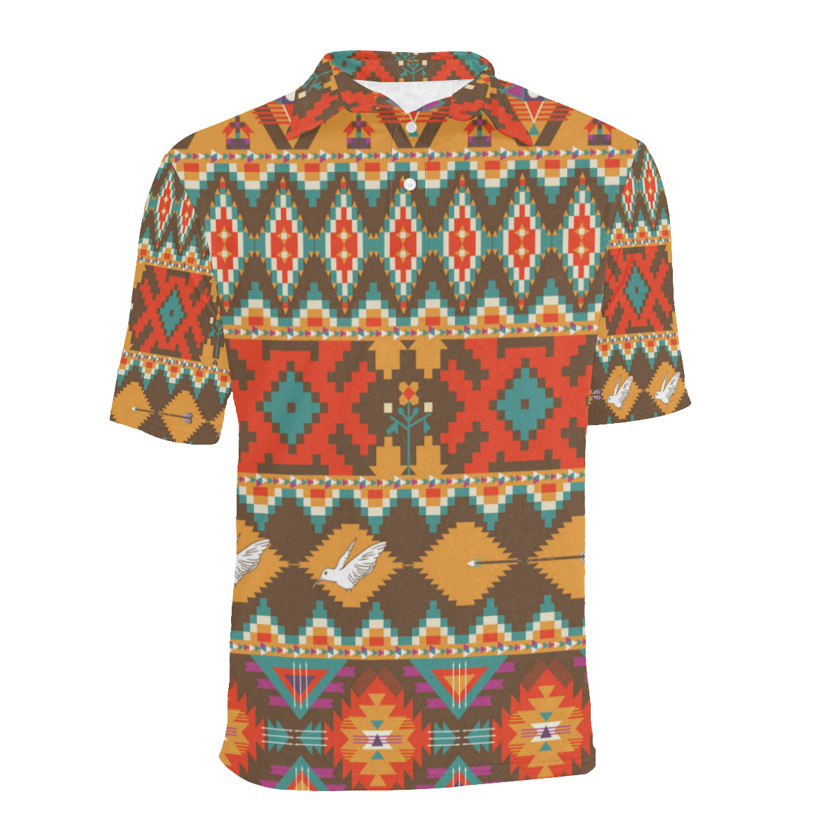 Native Pattern Print Design A01 Men Polo Shirt