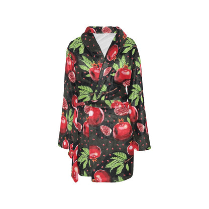 Pomegranate Pattern Print Design PG06 Women's Fleece Robe