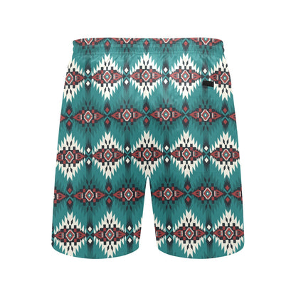 Southwest Pattern Print Design LKS308 Men's Swim Trunks Beach Shorts