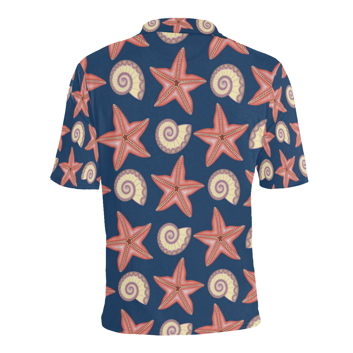 Starfish Pattern Print Design 03 Men Polo Shirt