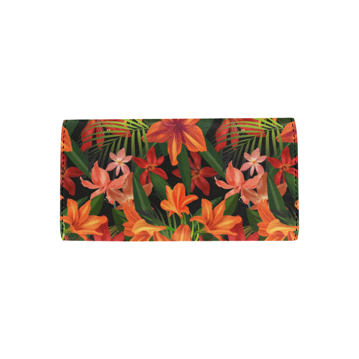 Amaryllis Pattern Print Design AL05 Women's Trifold Wallet