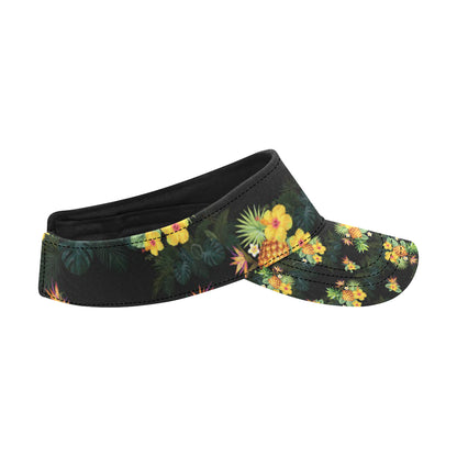 Pineapple Tropical Flower Print Pattern Unisex Sun Visor