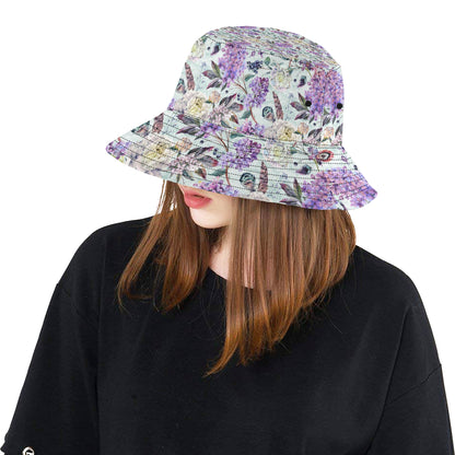 Lilac Pattern Print Design LI06 Unisex Bucket Hat