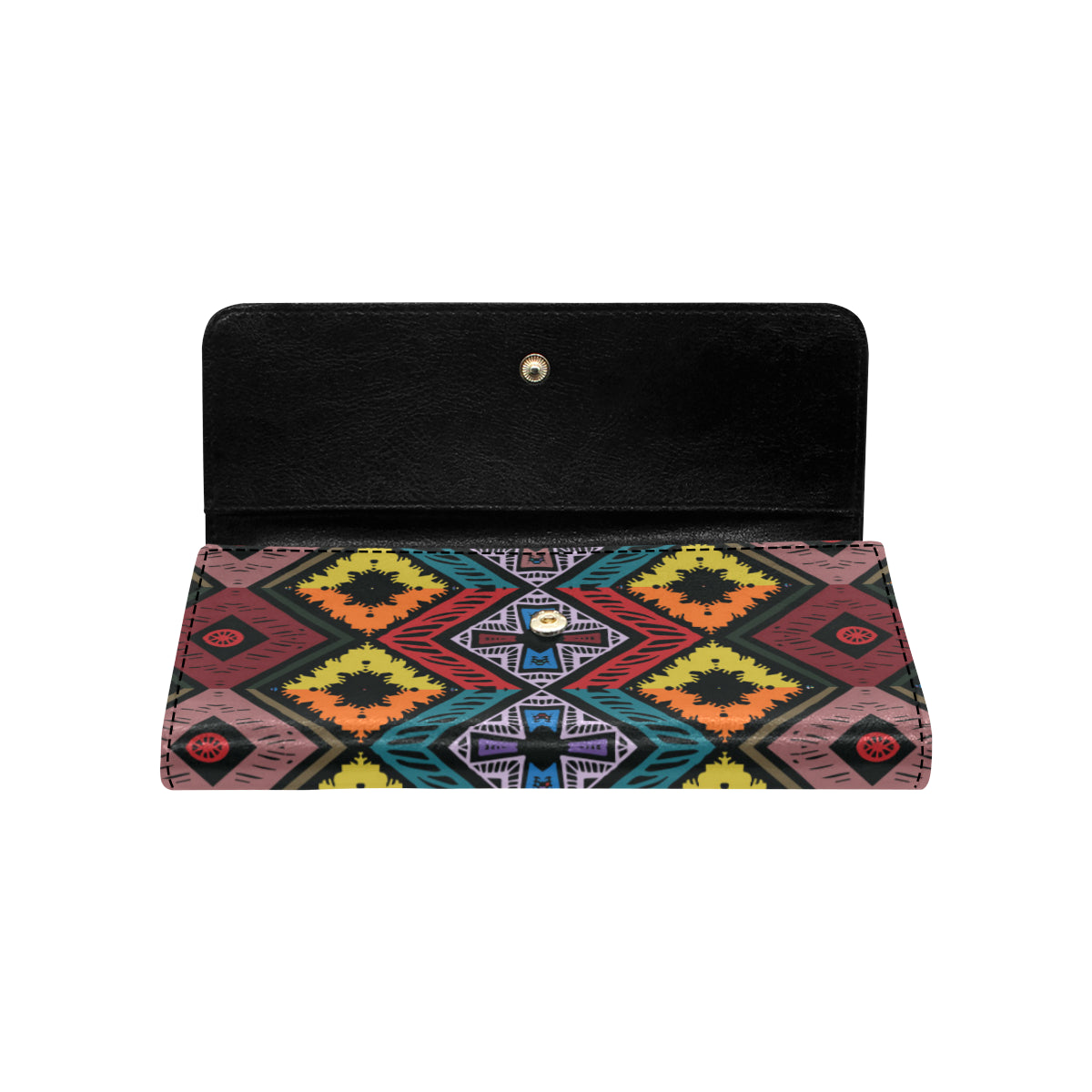African Pattern Print Design 08 Women's Trifold Wallet