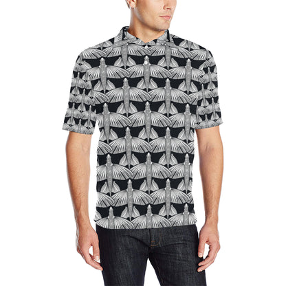 Flying Fish Pattern Print Design 03 Men Polo Shirt