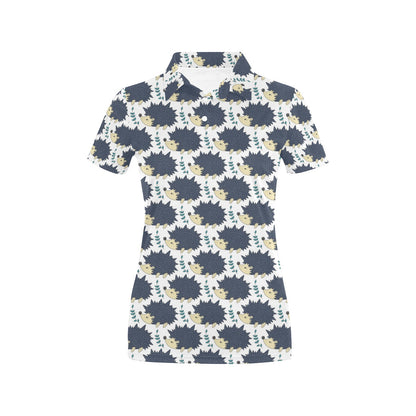 Hedgehog Print Design LKS401 Women's Polo Shirt