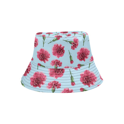 Carnations Pattern Print Design CN01 Unisex Bucket Hat