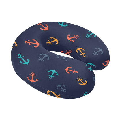 Anchor Pattern Print Design 05 U-Shaped Travel Neck Pillow