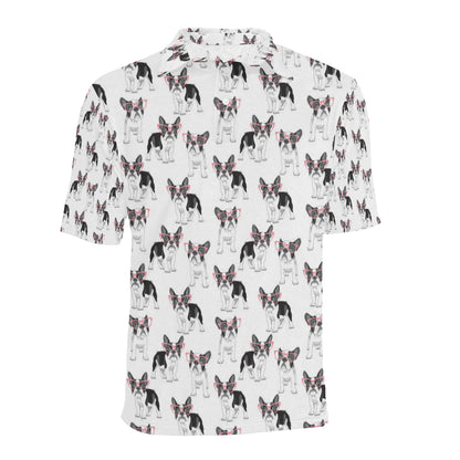 Boston Terrier Pattern Print Design 03 Men Polo Shirt