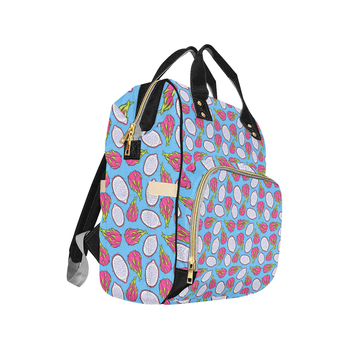 Dragonfruit Pattern Print Design DF04 Diaper Bag Backpack