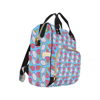 Dragonfruit Pattern Print Design DF04 Diaper Bag Backpack