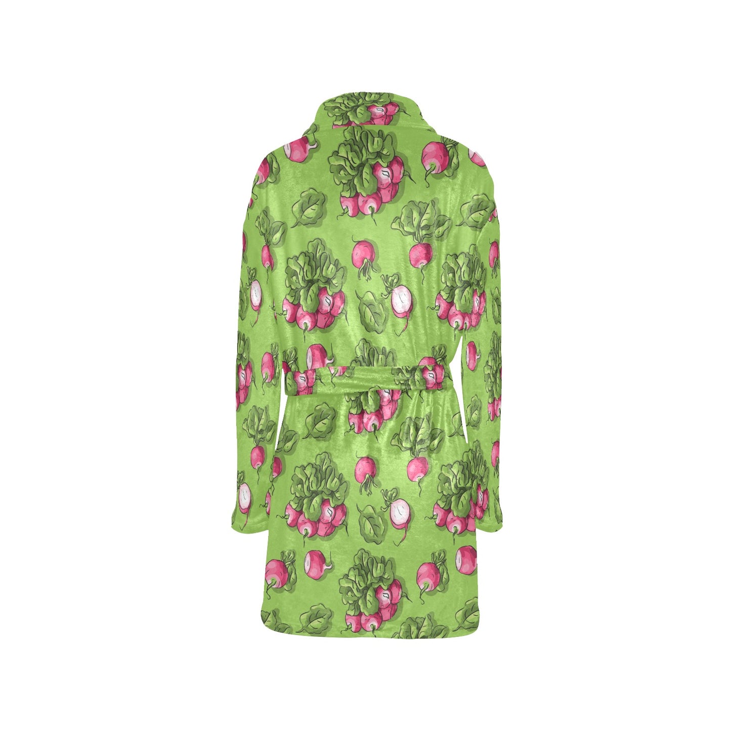 Radish Pattern Print Design A05 Women's Fleece Robe