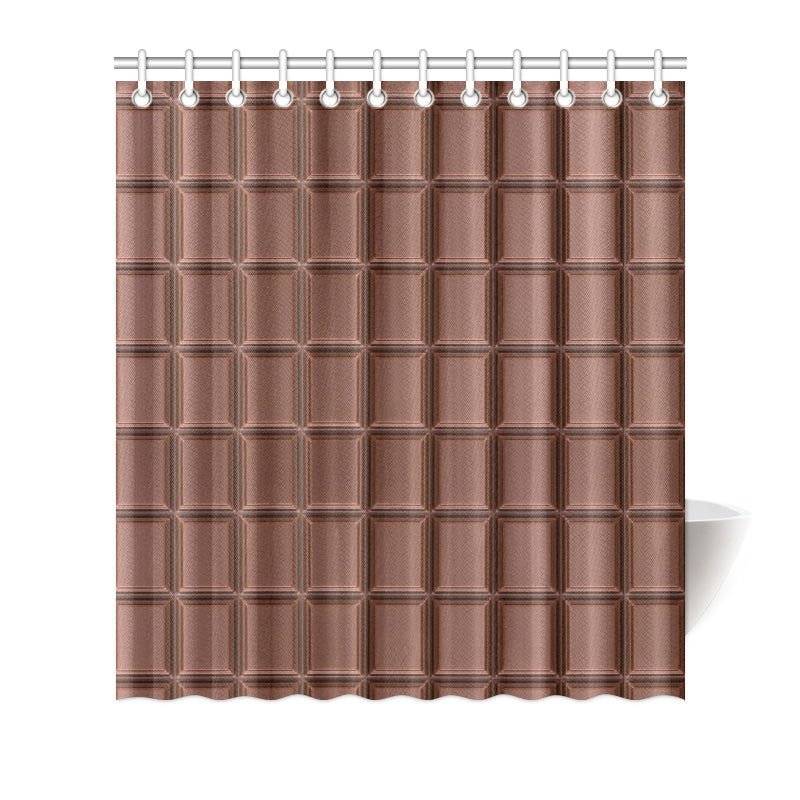 Chocolate Pattern Print Design 03 Shower Curtain