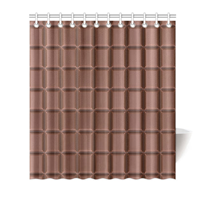 Chocolate Pattern Print Design 03 Shower Curtain
