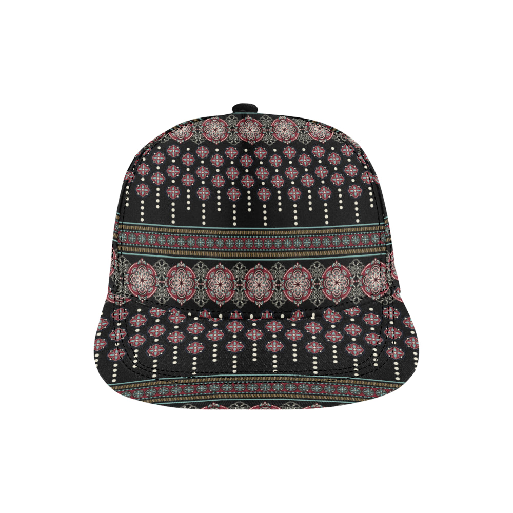 Ethnic Dot Style Print Pattern Snapback Cap