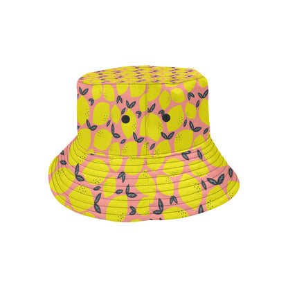 Lemon Pattern Print Design LM03 Unisex Bucket Hat