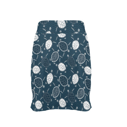 Sea Turtle Print Design LKS3015 17" Golf & Pickleball Skort with Pockets