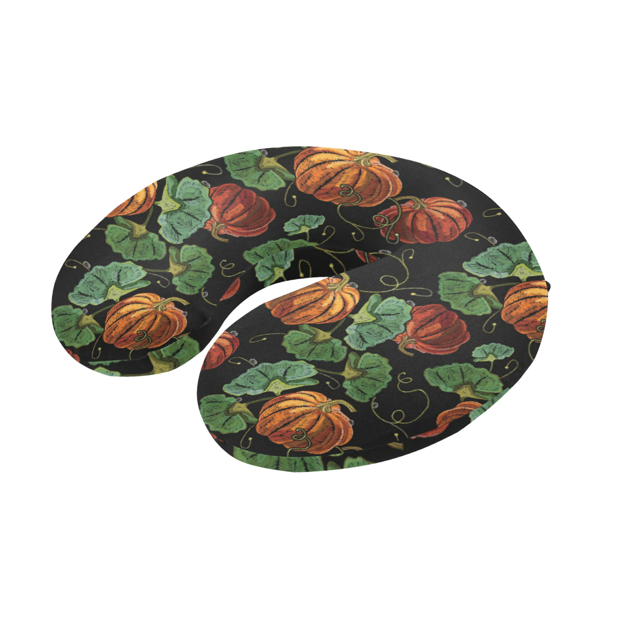 Pumpkin Pattern Print Design A02 U-Shaped Travel Neck Pillow