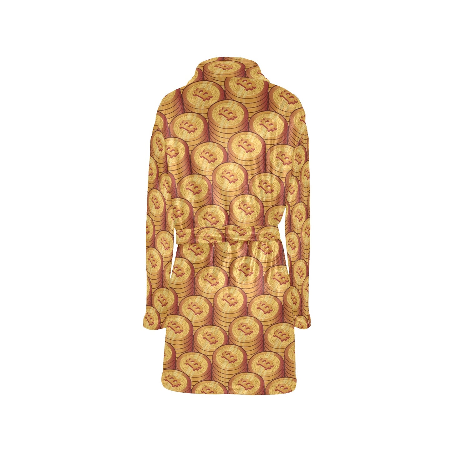 Bitcoin Pattern Print Design 02 Women's Fleece Robe