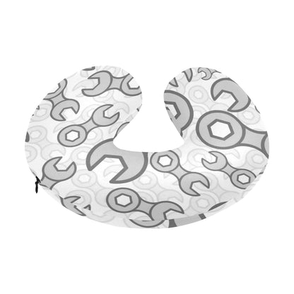 Mechanic Pattern Print Design 05 U-Shaped Travel Neck Pillow