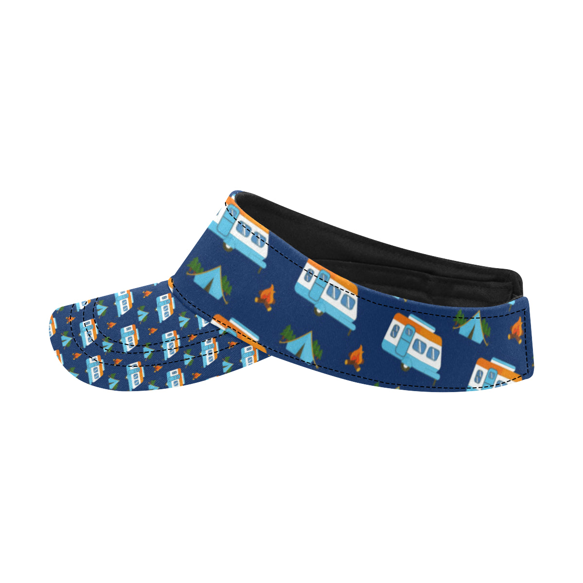 Camper Pattern Camping Themed No 3 Print Unisex Sun Visor