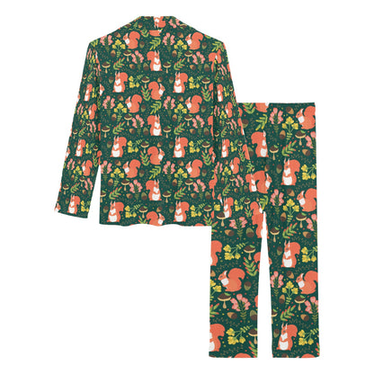 Squirrel Print Design LKS302 Women's Long Pajama Set