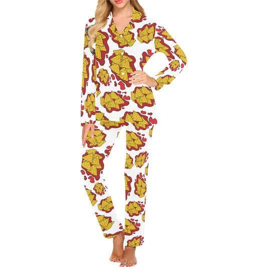 Nachos Pattern Print Design A03 Women's Long Pajama Set