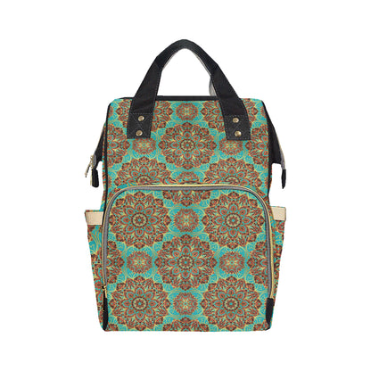 Medallion Pattern Print Design 02 Diaper Bag Backpack