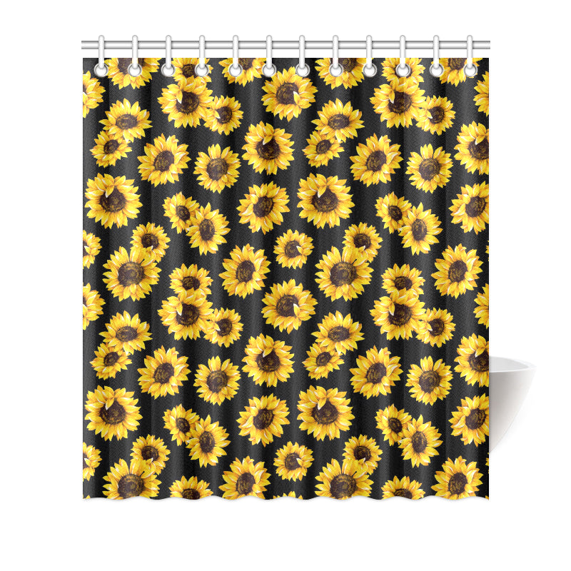 Sunflower Pattern Print Design SF05 Shower Curtain